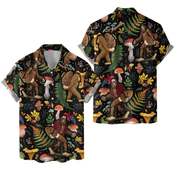 Bigfoot Mushroom Hawaiian Shirt, Summer Shirt For Men and Women Jezsport.com