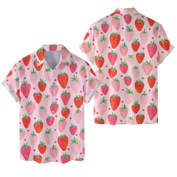 Strawberry Hawaiian Shirt, Summer For Men and Women Jezsport.com