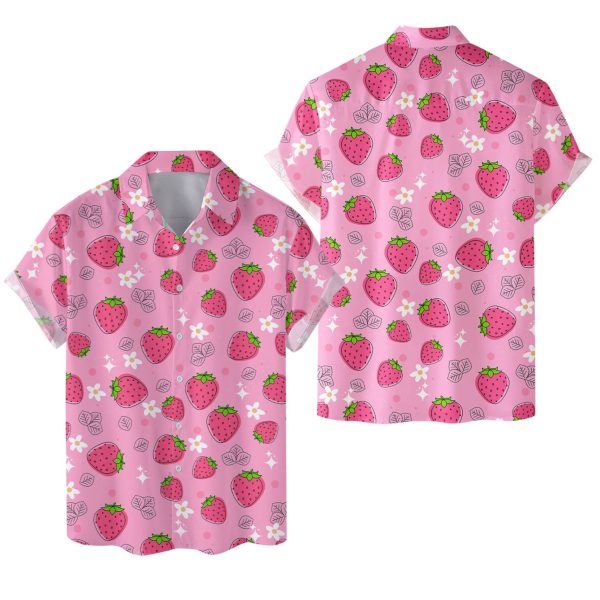 Strawberry Hawaiian Shirt, Summer For Men and Women Jezsport.com