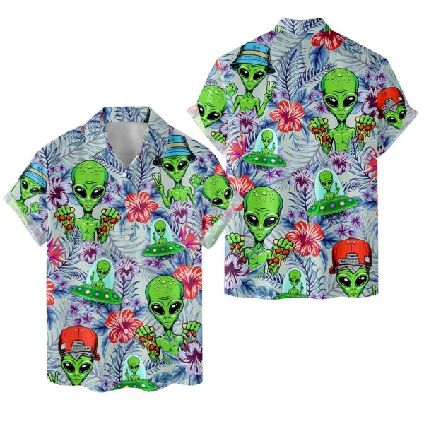 Tropical Alien Hawaiian Shirt, Summer For Men and Women Jezsport.com