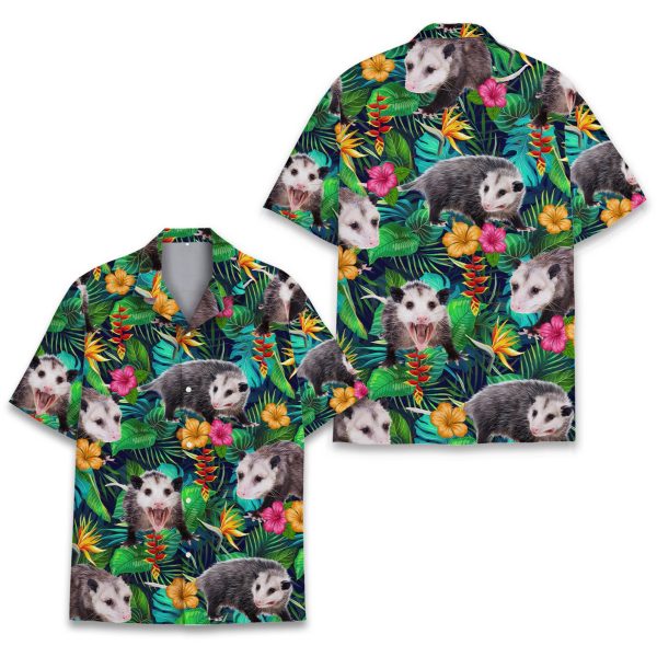 Tropical Opossum Hawaiian Shirt, Summer Shirt For Men and Women Jezsport.com