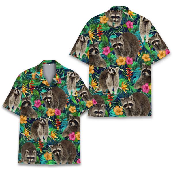 Tropical Raccoon Hawaiian Shirt, Summer Shirt For Men and Women Jezsport.com