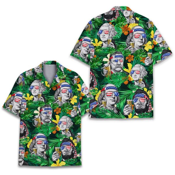 George Sloshington Washington Hawaiian Shirt, Summer Shirt For Men and Women Jezsport.com