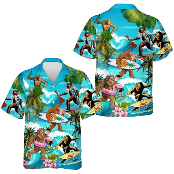 Tropical Bigfoot Hawaiian Shirt, Summer For Men and Women Jezsport.com