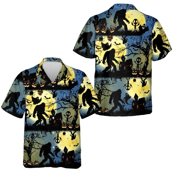 Bigfoot Halloween Hawaiian Shirt, Summer For Men and Women Jezsport.com