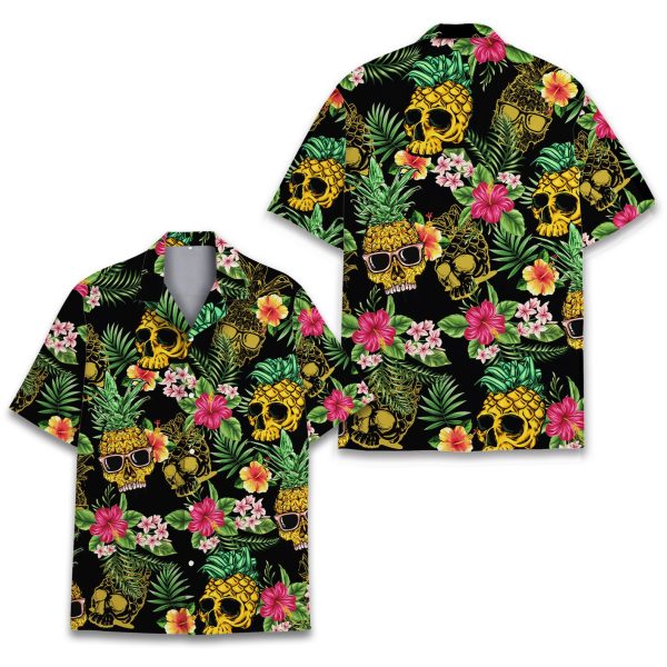 Pineapple Skull Hawaiian Shirt, Summer Shirt For Men and Women Jezsport.com