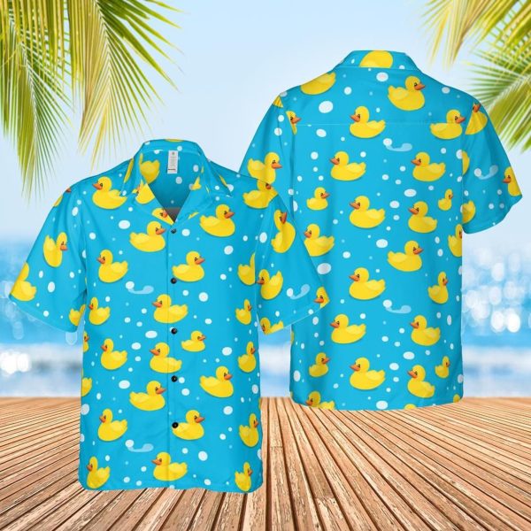 Rubber Duck Print Hawaiian Shirt, Summer For Men and Women Jezsport.com