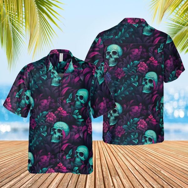 Bloom Skull Hawaiian Shirt, Summer For Men and Women Jezsport.com