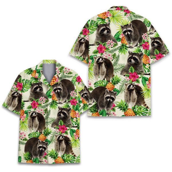 Tropical Raccoon Hawaiian Shirt, Summer Shirt For Men and Women Jezsport.com