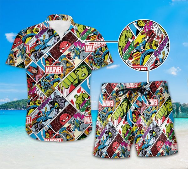 Avengers Superhero Hawaii Shirt, Spider-Man Hulk Thor Tropical Hawaiian Shirt, Summer For Men and Women Jezsport.com