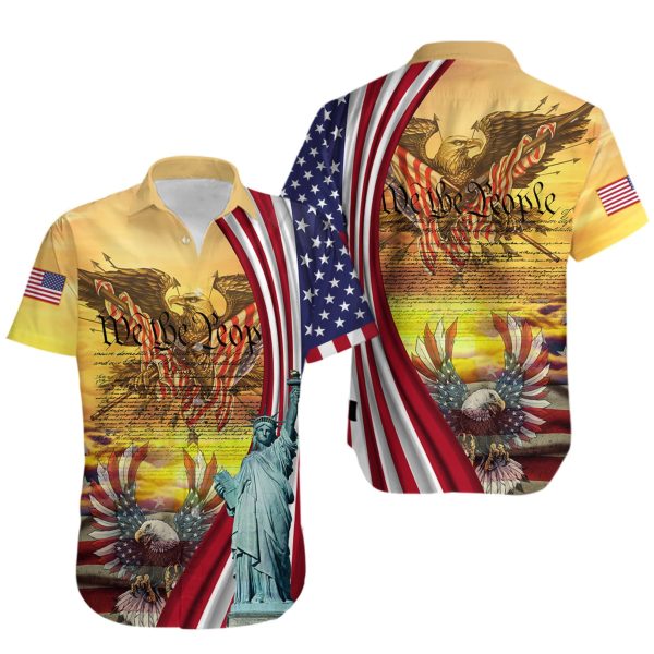 We The People American Eagle Flag Hawaiian Shirt, Summer For Men and Women Jezsport.com