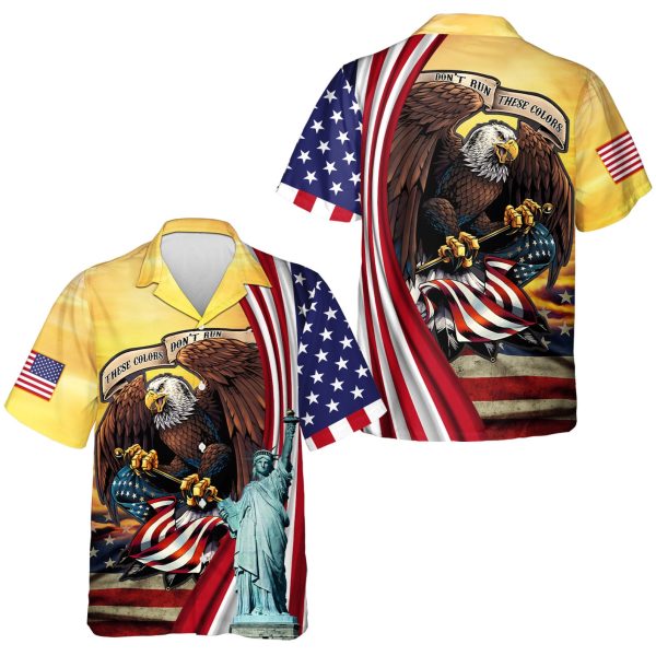 USA Eagle American Flag Hawaiian Shirt, Summer For Men and Women Jezsport.com