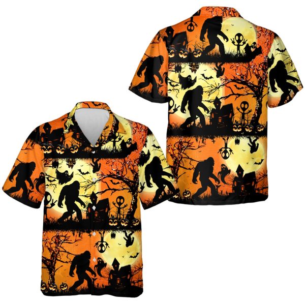 Bigfoot Halloween Hawaiian Shirt, Summer For Men and Women Jezsport.com