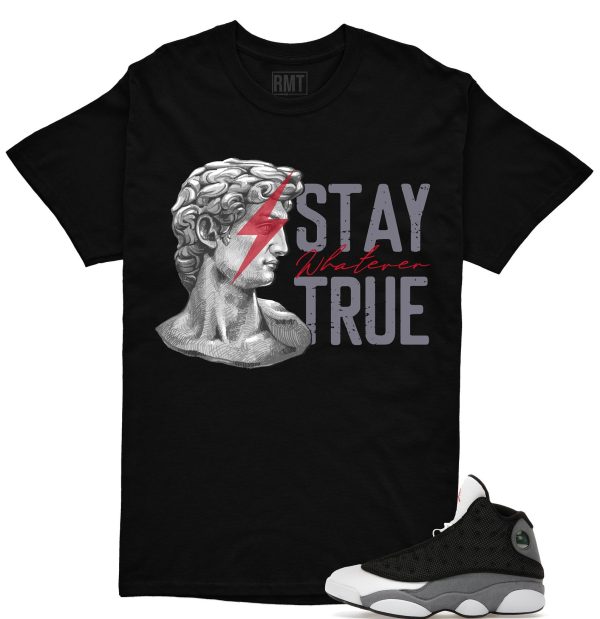 Jordan 13 Black Flint Matching Shirts, Stay True Matching Black Flint 13s Jezsport.com