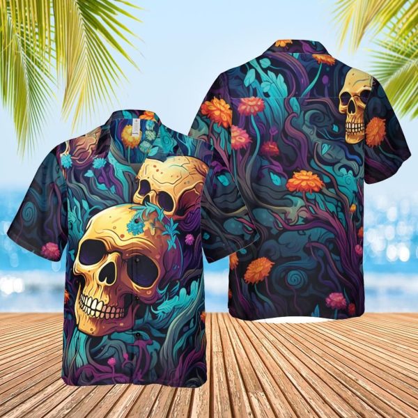 Midnight Skull Hawaiian Shirt, Summer For Men and Women Jezsport.com