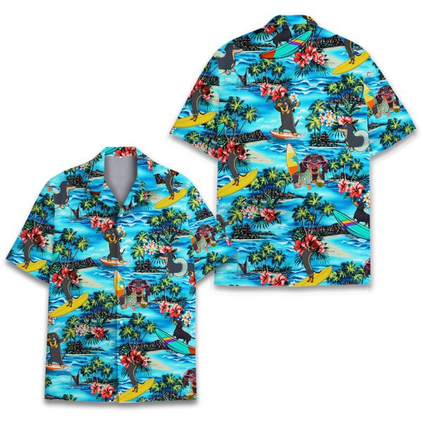 Tropical Dachshund Hawaiian Shirt, Summer For Men and Women Jezsport.com