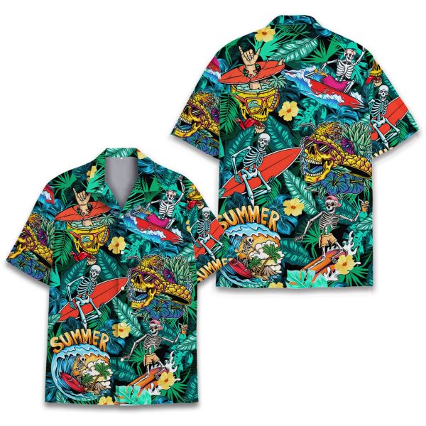 Skull Beach Hawaiian Shirt, Summer For Men and Women Jezsport.com