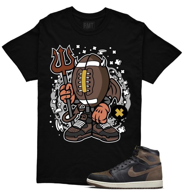 Jordan 1 Palomino Shirt, Football Evil Shirt Matching Jordan 1 Mid Palomino Jezsport.com