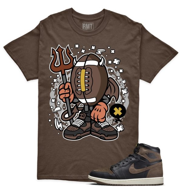 Jordan 1 Palomino Shirt, Football Evil Shirt Matching Jordan 1 Mid Palomino Jezsport.com