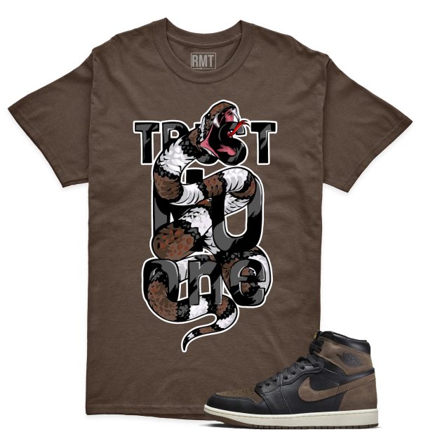 Jordan 1 Palomino Shirt, Trust No One Shirt Matching Jordan 1 Mid Palomino Jezsport.com