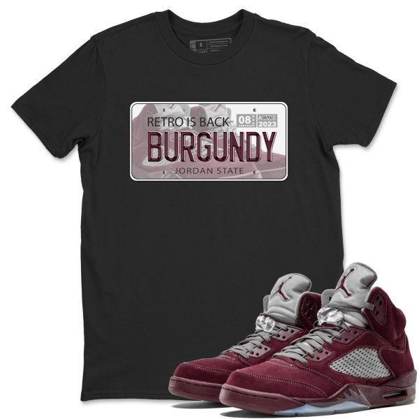 Plate Unisex Tees - Sneaker Shirt To Match 5s Burgundy Jezsport.com