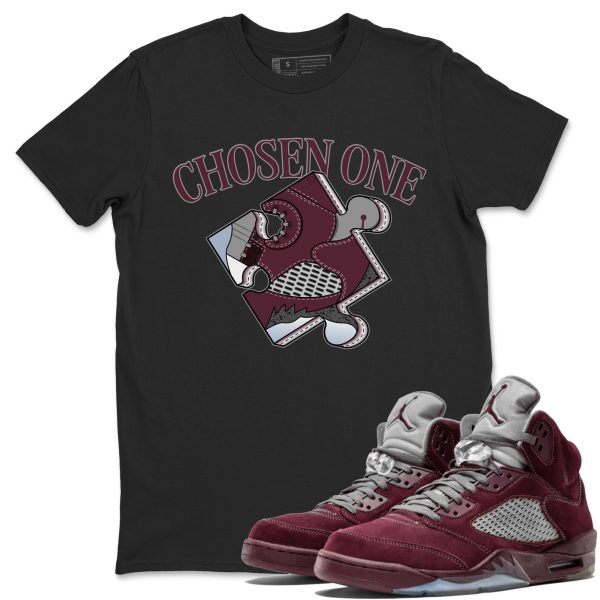 Sneaker Puzzle Unisex Tees - Sneaker Shirt To Match 5s Burgundy Jezsport.com