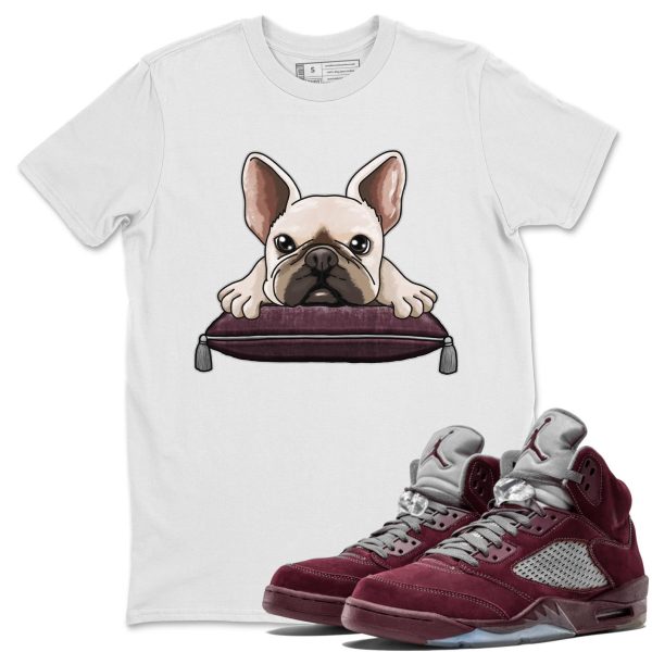 French Bulldog Unisex Tees - Sneaker Shirt To Match 5s Burgundy Jezsport.com