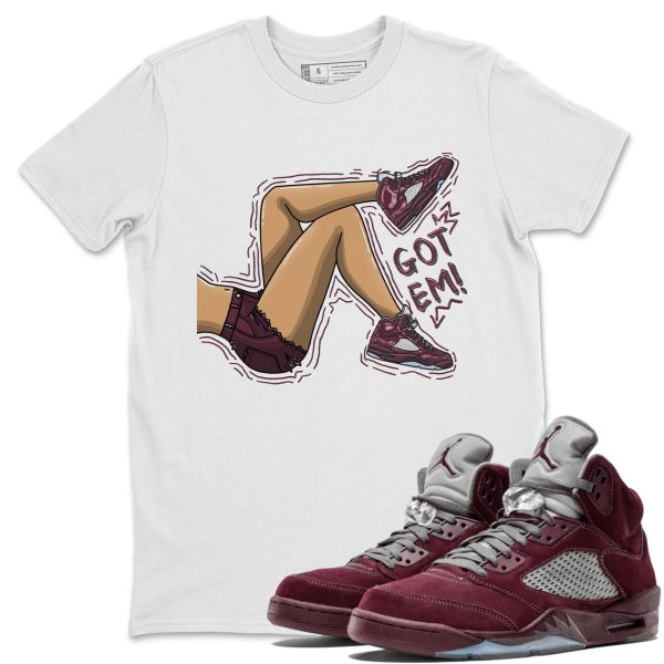 Got Em Legs Unisex Tees - Sneaker Shirt To Match 5s Burgundy Jezsport.com