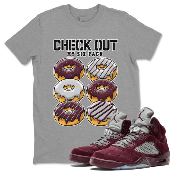 Check Out My Six Pack Unisex Tees - Sneaker Shirt To Match 5s Burgundy Jezsport.com