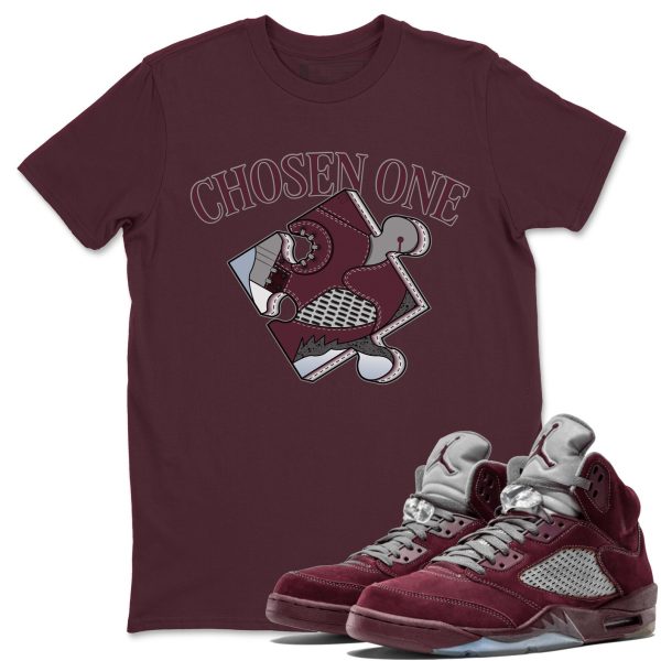 Sneaker Puzzle Unisex Tees - Sneaker Shirt To Match 5s Burgundy Jezsport.com