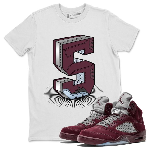 Number Statue Unisex Tees - Sneaker Shirt To Match 5s Burgundy Jezsport.com