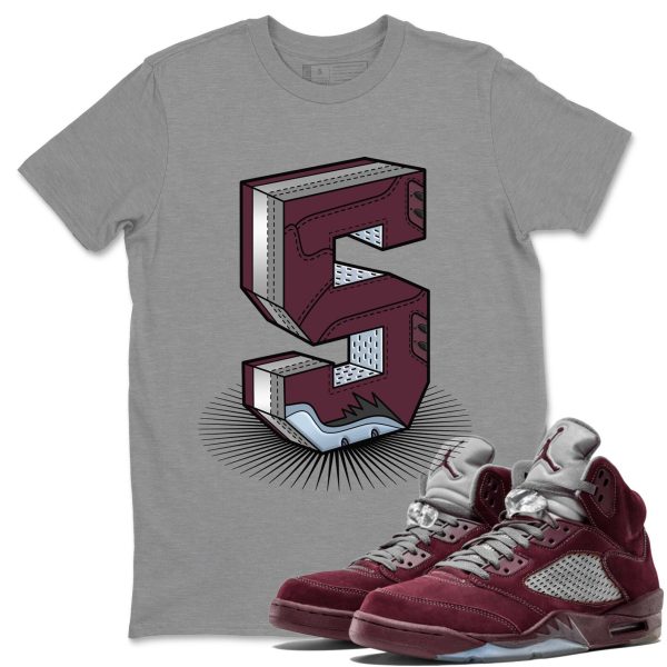 Number Statue Unisex Tees - Sneaker Shirt To Match 5s Burgundy Jezsport.com