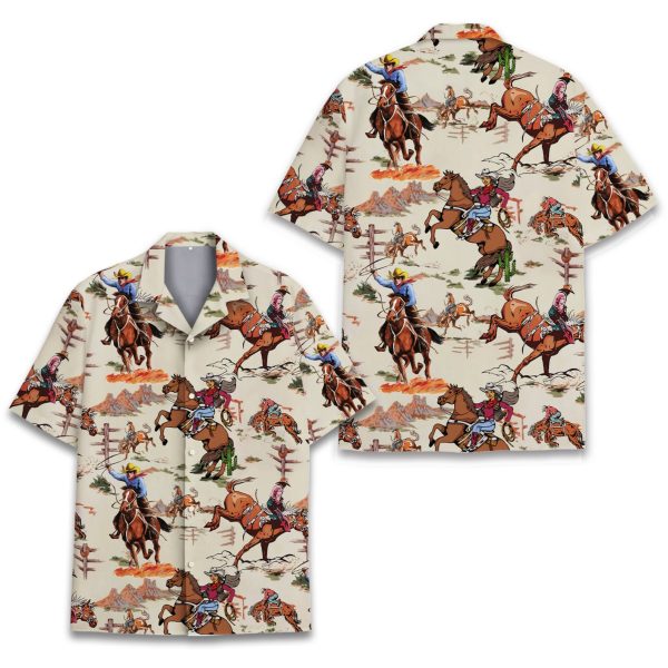 Western Cowboy Hawaiian Shirt, Summer Shirt For Men and Women Jezsport.com