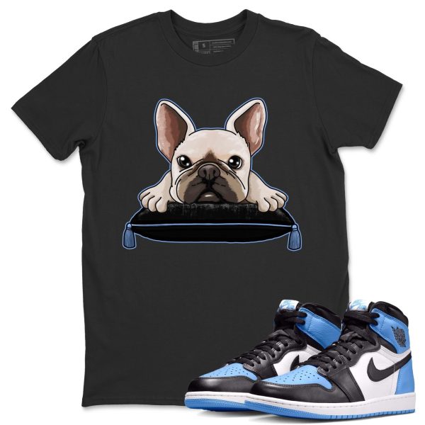 French Bulldog Unisex Tee - Sneaker Shirt To Match 1s UNC University Blue Jezsport.com