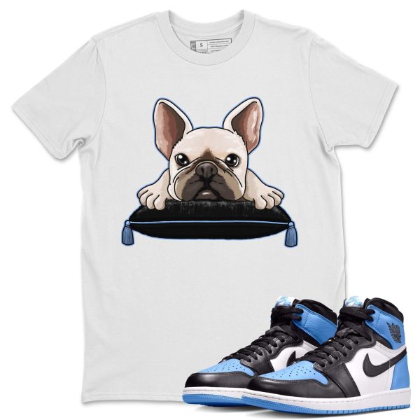 French Bulldog Unisex Tee - Sneaker Shirt To Match 1s UNC University Blue Jezsport.com