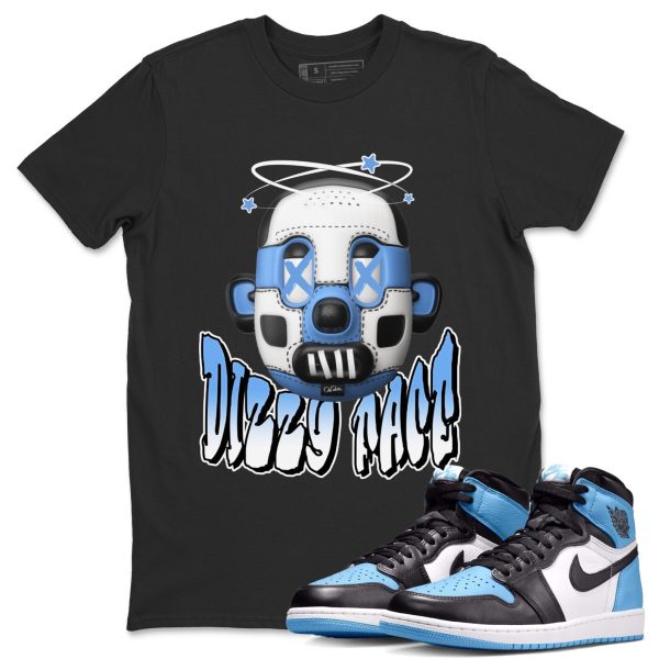 Dizzy Face Unisex Short Sleeve T-Shirt - Sneaker Shirt To Match 1s UNC University Blue Jezsport.com