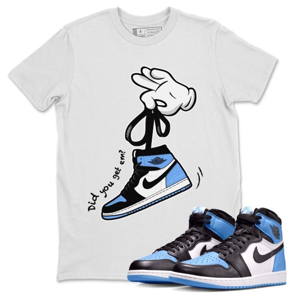 Cartoon Hands Unisex Tee - Sneaker Shirt To Match 1s UNC University Blue Jezsport.com