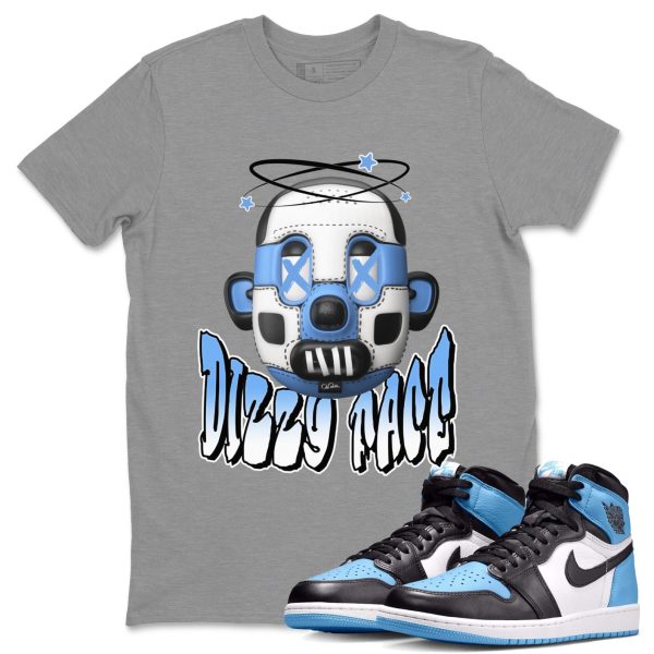 Dizzy Face Unisex Short Sleeve T-Shirt - Sneaker Shirt To Match 1s UNC University Blue Jezsport.com