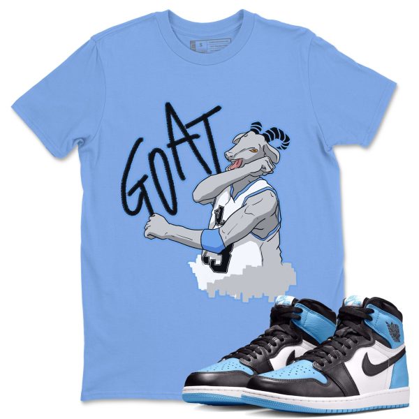 Screaming Goat Unisex Short Sleeve T-Shirt - Sneaker Shirt To Match 1s UNC University Blue Jezsport.com