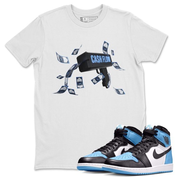 Cash Flow Unisex Tee - Sneaker Shirt To Match 1s UNC University Blue Jezsport.com