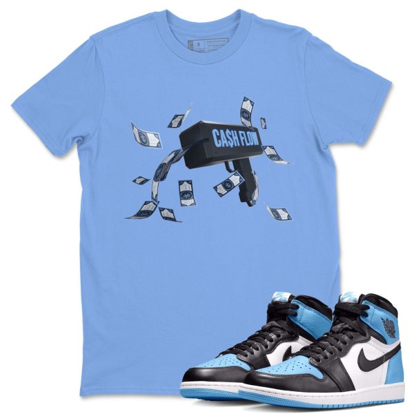 Cash Flow Unisex Tee - Sneaker Shirt To Match 1s UNC University Blue Jezsport.com