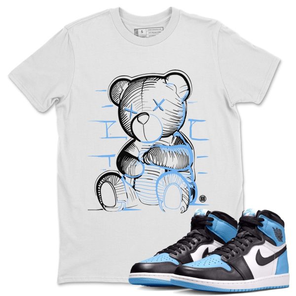 Neon Bear Unisex Short Sleeve T-Shirt - Sneaker Shirt To Match 1s UNC University Blue Jezsport.com