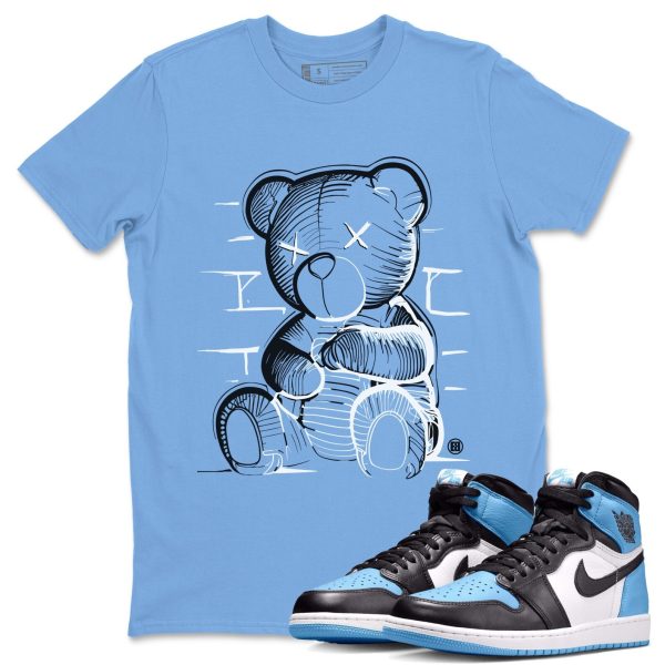 Neon Bear Unisex Short Sleeve T-Shirt - Sneaker Shirt To Match 1s UNC University Blue Jezsport.com