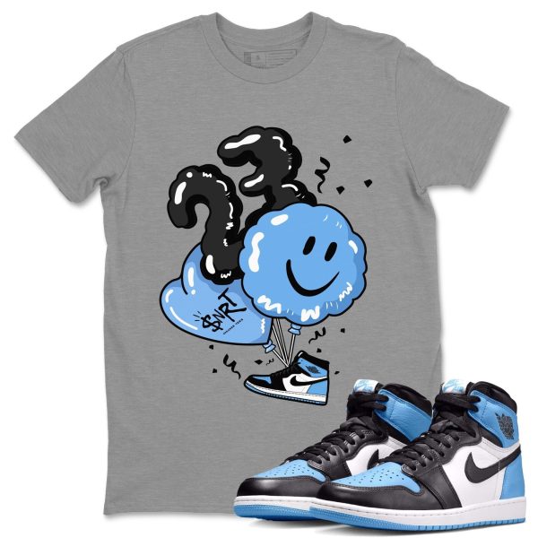 Balloon Unisex Short Sleeve T-Shirt - Sneaker Shirt To Match 1s UNC University Blue Jezsport.com