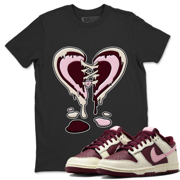 Melting Heart Unisex Crew Neck T-Shirt - Sneaker Shirt To Match Dunks Valentines Day Jezsport.com