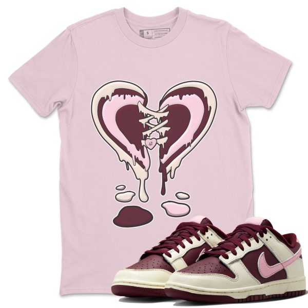 Melting Heart Unisex Crew Neck T-Shirt - Sneaker Shirt To Match Dunks Valentines Day Jezsport.com