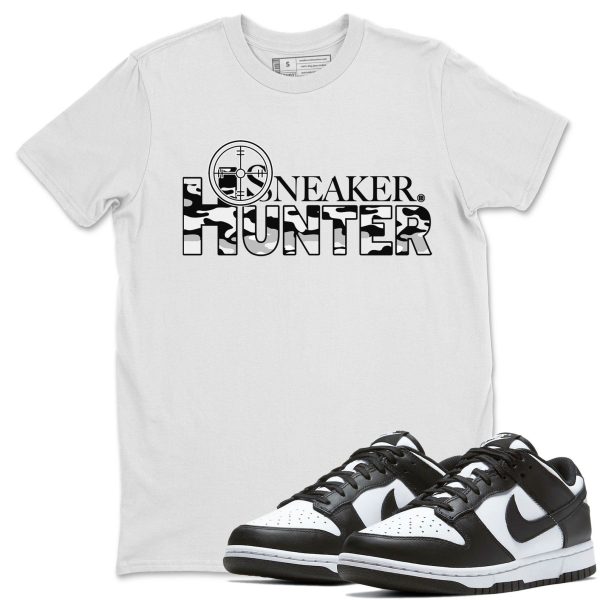 Sneaker Hunter Unisex Crew Neck T-Shirt - Sneaker Shirt To Match Dunks Panda Black White Jezsport.com