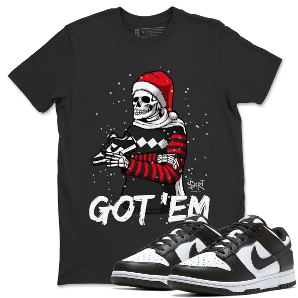 Skull Got Em Unisex Crew Neck T-Shirt - Sneaker Shirt To Match Dunks Panda Black White Jezsport.com