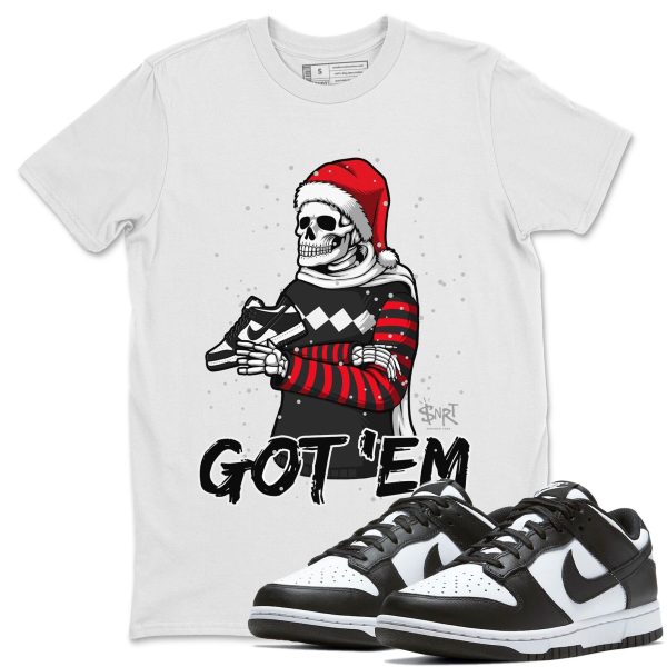 Skull Got Em Unisex Crew Neck T-Shirt - Sneaker Shirt To Match Dunks Panda Black White Jezsport.com