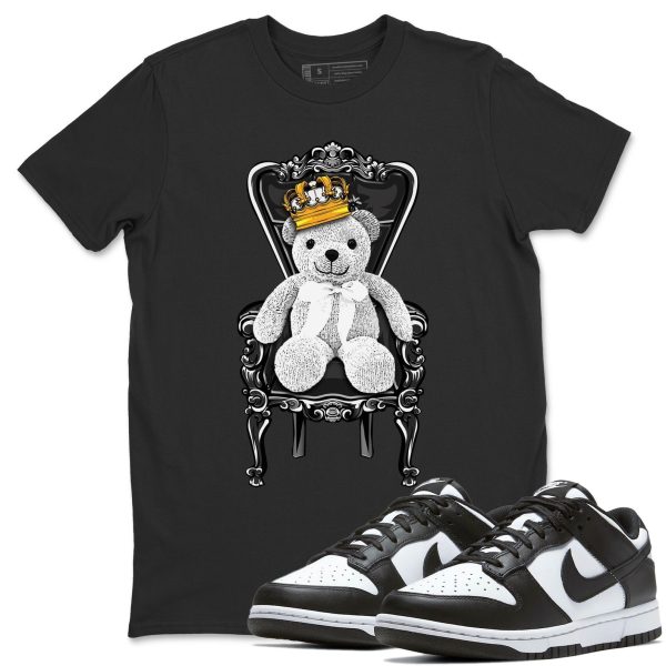 Royal Bear Unisex Crew Neck T-Shirt - Sneaker Shirt To Match Dunks Panda Black White Jezsport.com